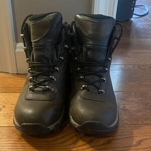 Black Leather Hiking Boots